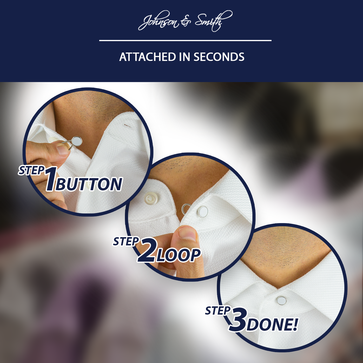 White Metal Collar Extenders (6 Pack)