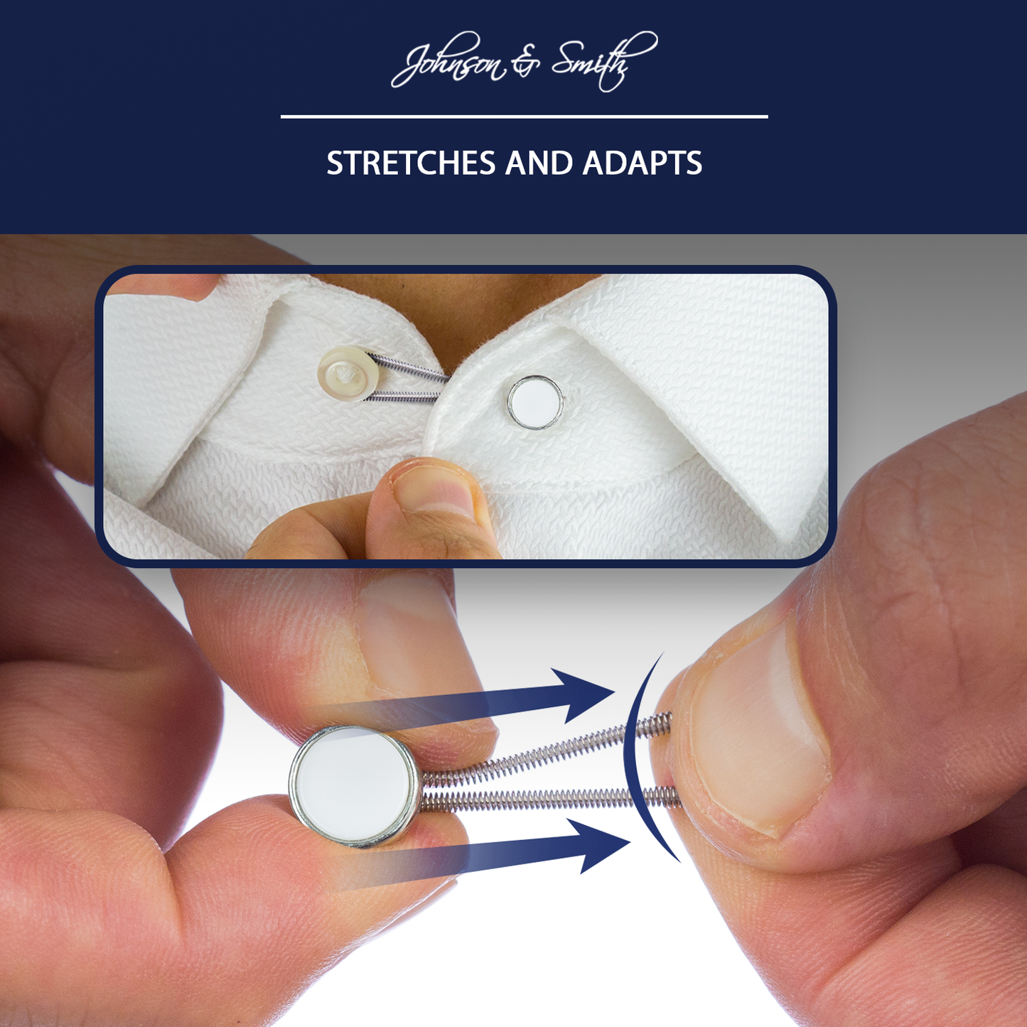 White Metal Collar Extenders (6 Pack)