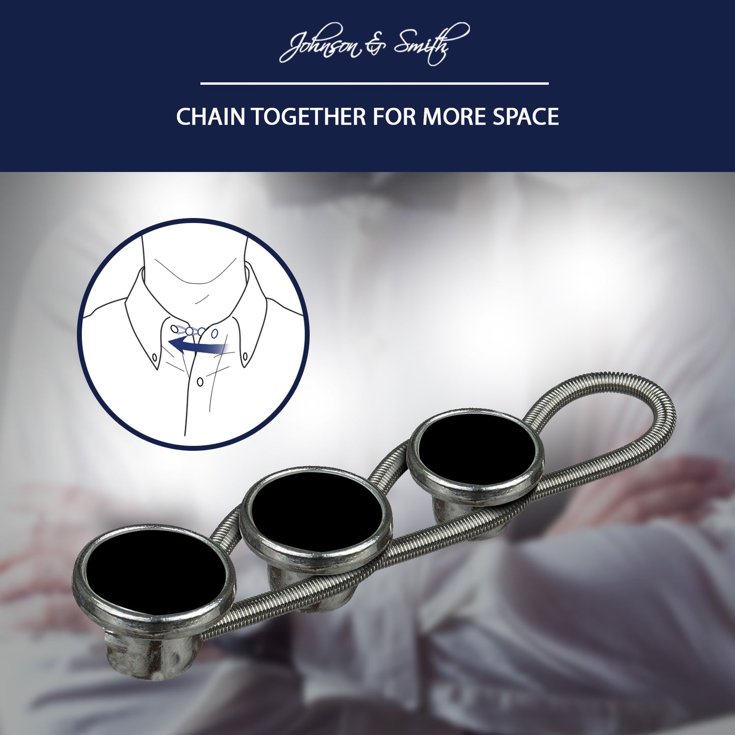 Black Metal Collar Extenders (6 Pack)