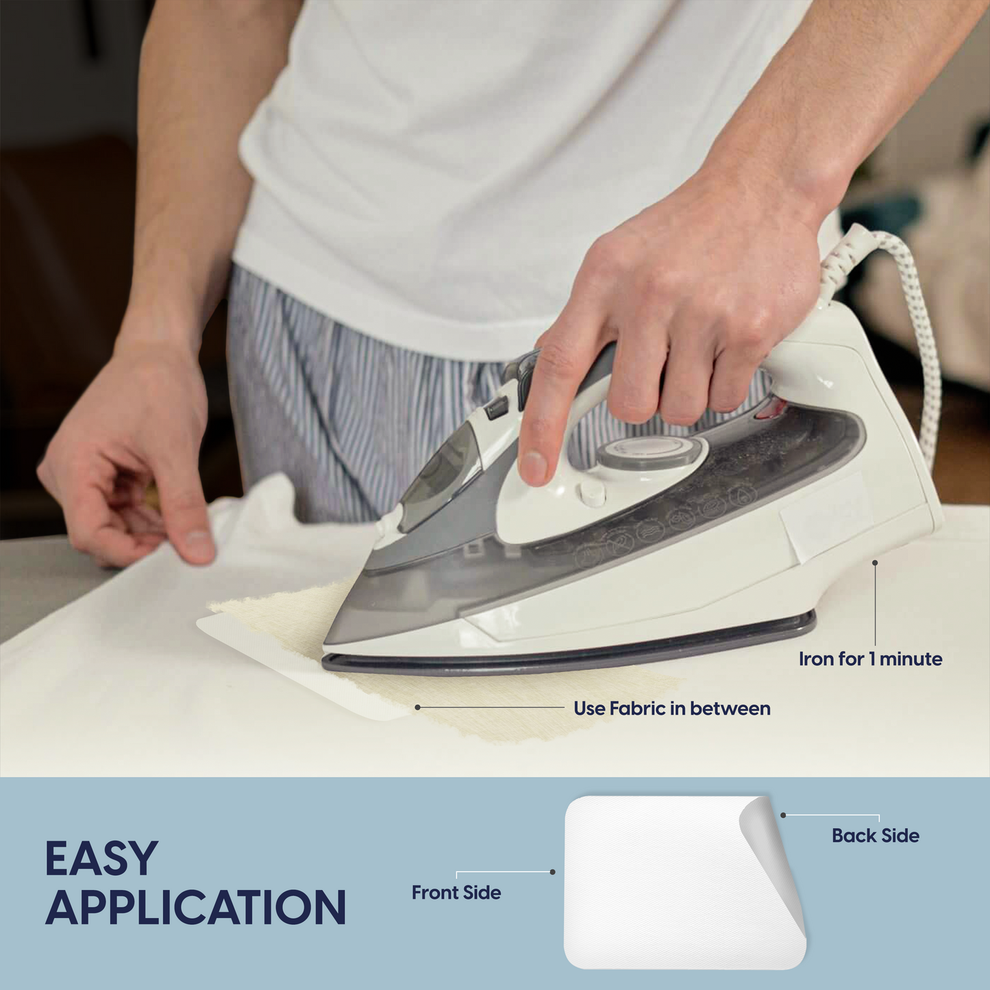 Iron-On Roll - White - 4" x 60"