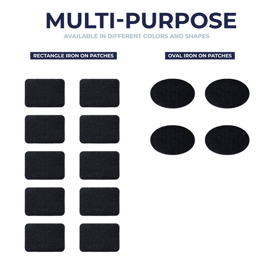 Iron On Patches (14 Piece) - Black