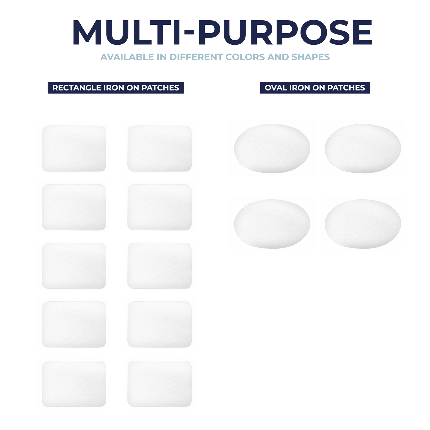 Iron On Patches (14 Piece) - White