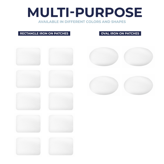 Iron On Patches (14 Piece) - White