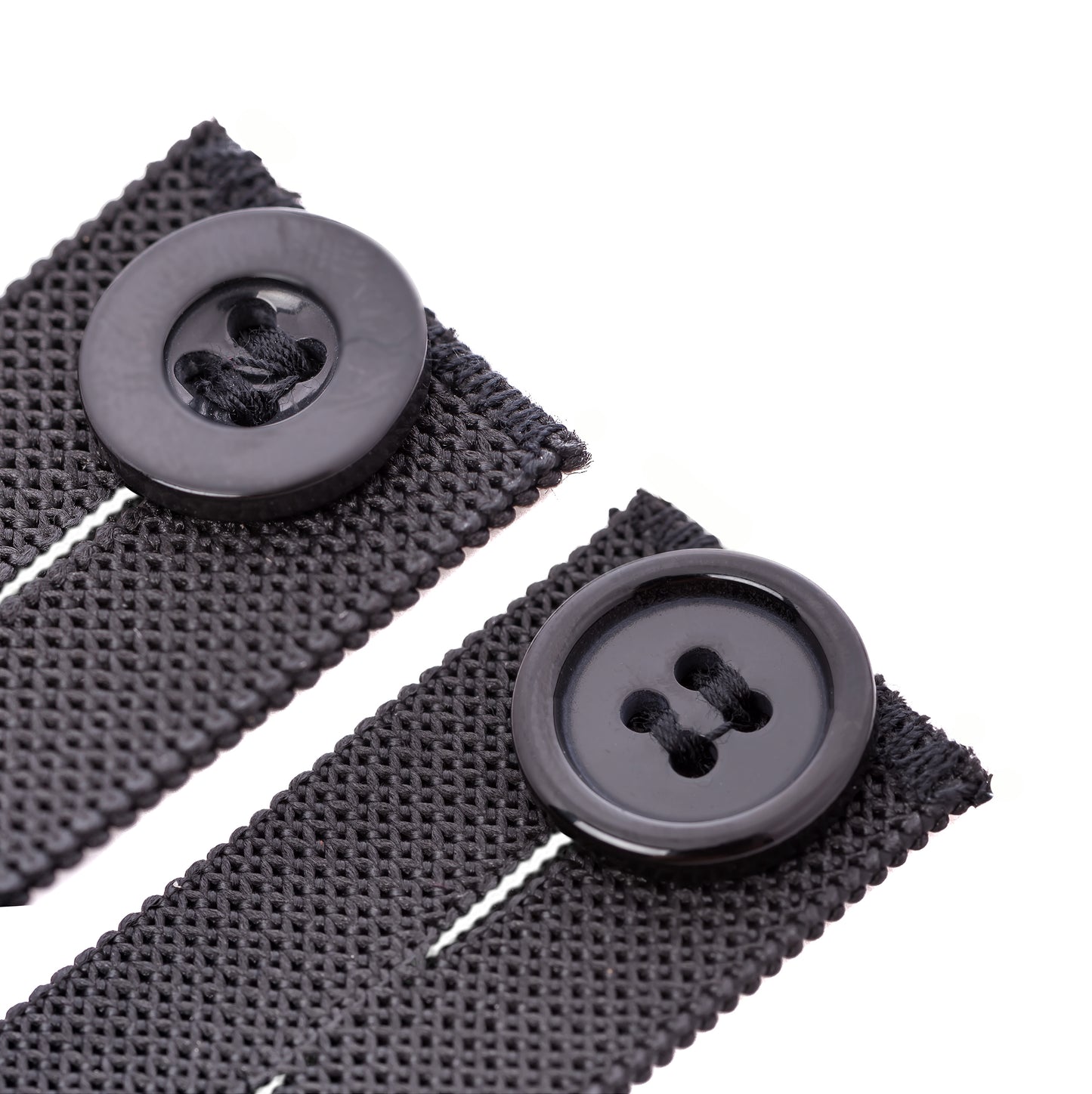 Elastic Pants Waist Extenders (6 Pack) - Black