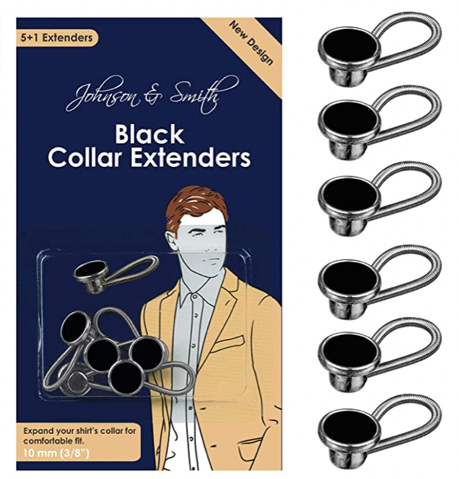 Black Metal Collar Extenders (6 Pack)
