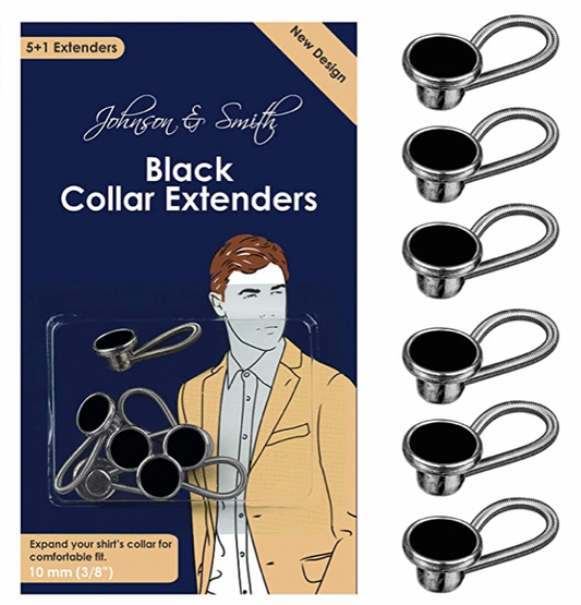Black Metal Collar Extenders (6 Pack)