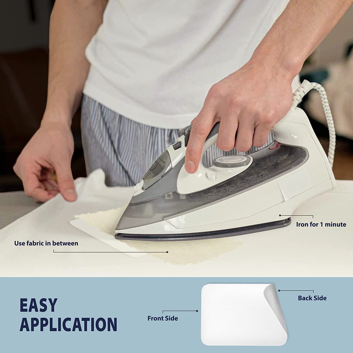 Iron On Patches (14 Piece) - White