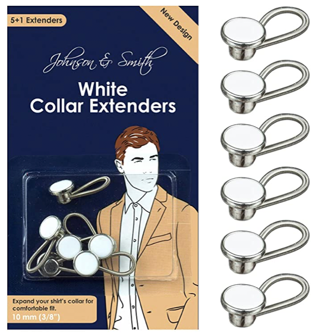 White Metal Collar Extenders (6 Pack)