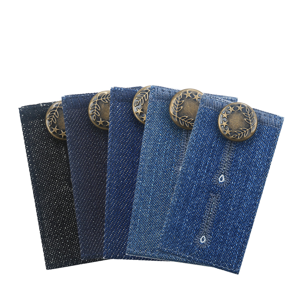 5 Pack Cotton Pants Waist Extenders and 5 Pack Elastic Waist Extenders Set,  Adjustable Waistband Expanders for Men and Women Jeans Pants Button