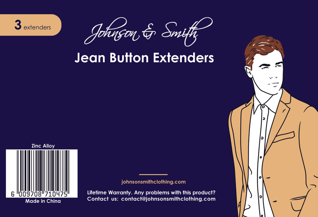 Johnson & Smith Waistband Extenders Button Extender for Pants